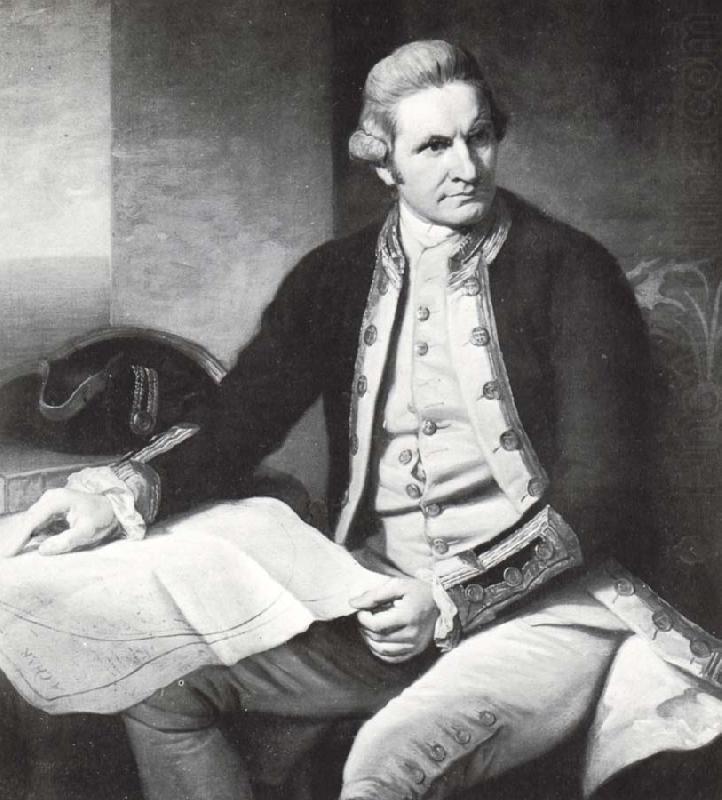 This anslaende portrait of captain James Cook,en of 1700- digits djarvaste sjofarare,ar millings of N.Dance, unknow artist